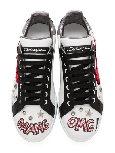 Shop Dolce & Gabbana Portofino Sneakers In White