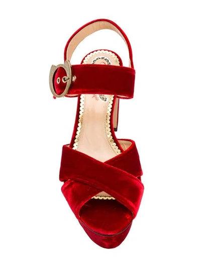 Shop Charlotte Olympia Aristocat 90 Sandals In Red