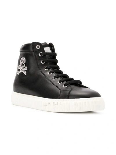 Shop Philipp Plein Skull Hi-top Sneakers - Black