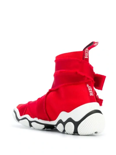Shop Red Valentino Sneakers Mit Satin-borte - Rot