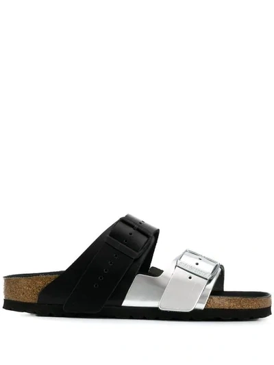 Shop Rick Owens Two Tone Slides In Black