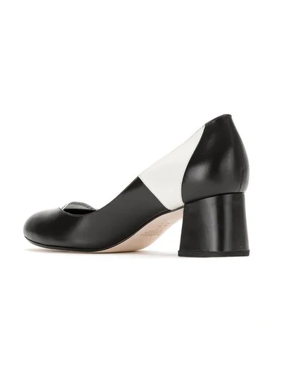 Shop Sarah Chofakian Leather Panelled Pumps In Black