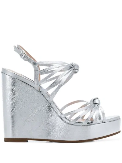 Shop Stuart Weitzman Saffron Sandals In Silver