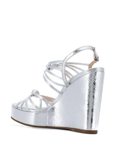 Shop Stuart Weitzman Saffron Sandals In Silver