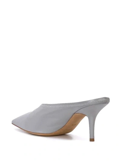 Shop Yeezy Pointed Toe Mules In Grey