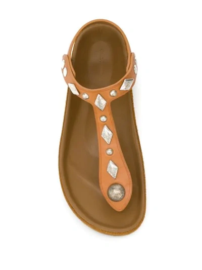 Shop Isabel Marant Embellished Thong Sandals In Neutrals