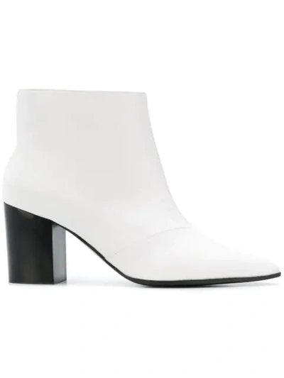 Shop Stella Mccartney Classic Pointed Boots In White