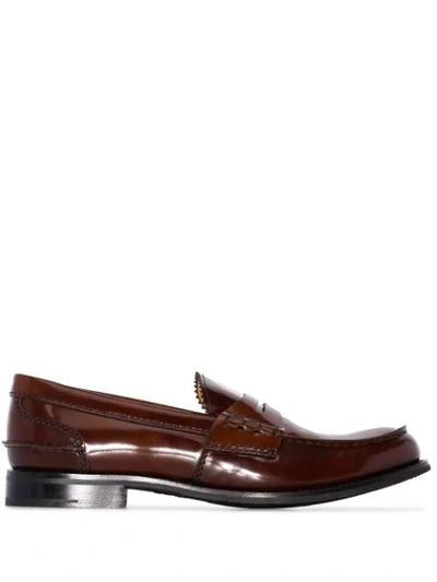 Shop Church's Pembrey Penny Loafers In Brown