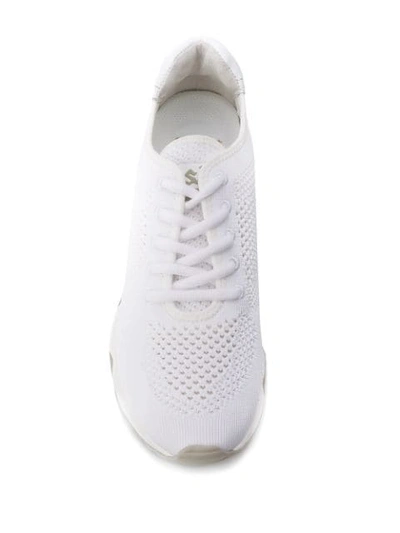 Shop Ash Lucky Knit Sneakers In White