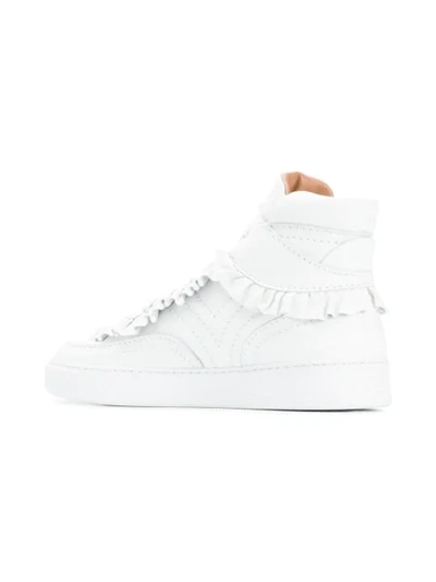 Shop Laurence Dacade Frill-trim Sneakers In White