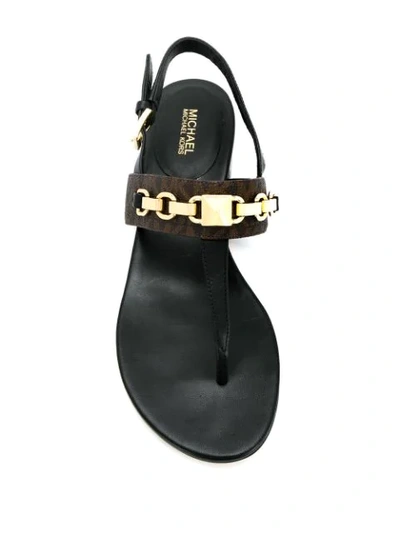 Shop Michael Michael Kors Charlton Sandals In Brown