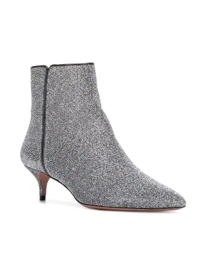 Shop Aquazzura Quant Bootie In Metallic