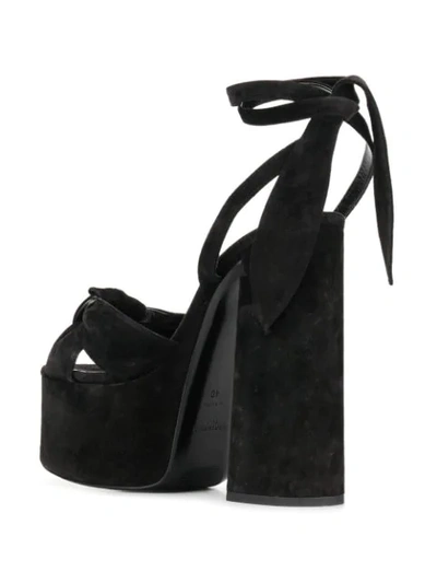 SAINT LAURENT PAIGE HIGH PLATFORM SANDALS - 黑色