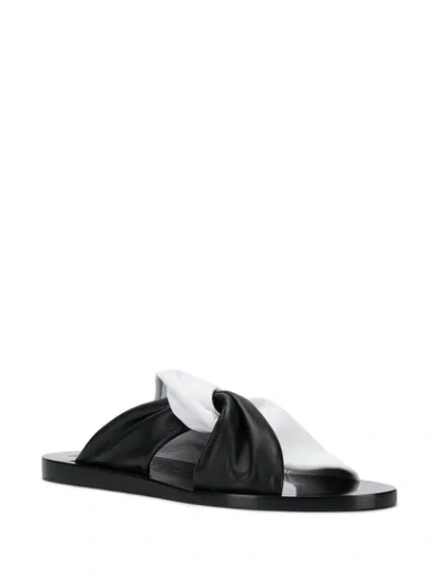 GIVENCHY TWO-TONE KNOT SANDALS - 黑色