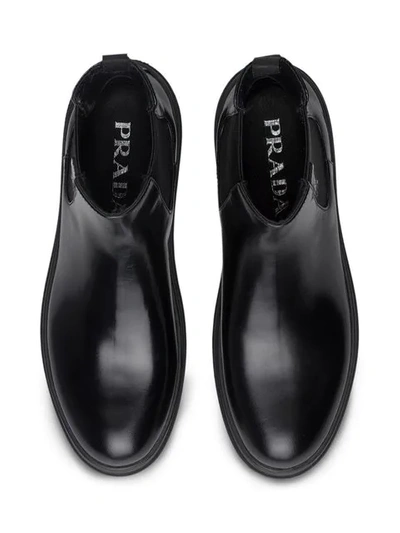 Shop Prada Chelsea Boots In Black