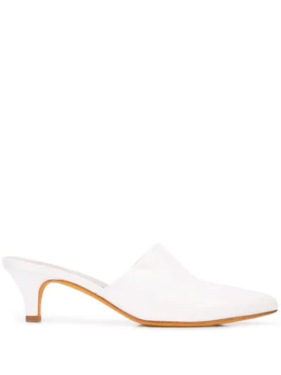 Shop Maryam Nassir Zadeh Pointed Toe Mules In White