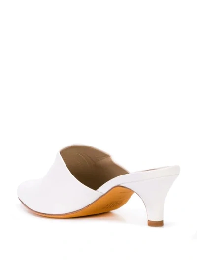 Shop Maryam Nassir Zadeh Pointed Toe Mules In White