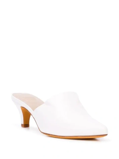 Shop Maryam Nassir Zadeh Pointed Toe Mules In White
