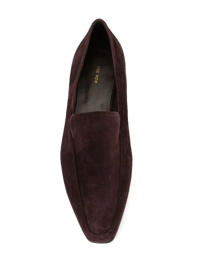 Shop The Row Square Toe Loafers In Brown