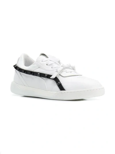 VALENTINO VALENTINO GARAVANI ROCKSTUD TRAINERS - 白色