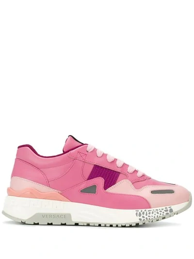 Shop Versace Achilles Sneakers In Pink