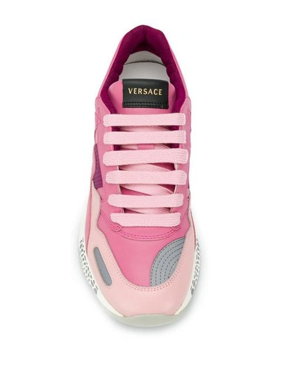 Shop Versace Achilles Sneakers In Pink