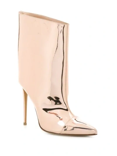 ALEXANDRE VAUTHIER MIRRORED ANKLE BOOTS - 金属色