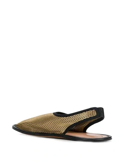 Shop Marni Flat Sling-back Sandals - Gold