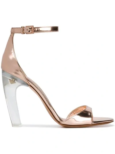 Shop Valentino Garavani Curved Heel Sandals In Pink