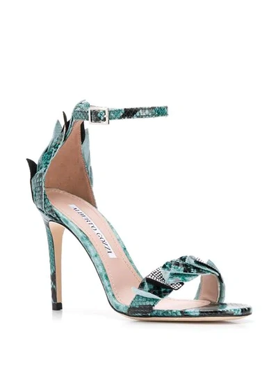 ALBERTO GOZZI PYTHON SANDALS - 绿色