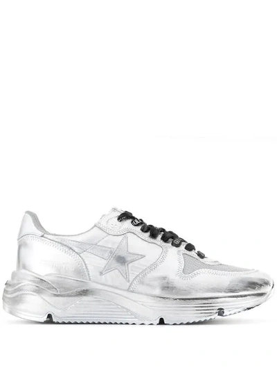 Shop Golden Goose Sneakers Mit Breiter Sohle - Silber In Silver