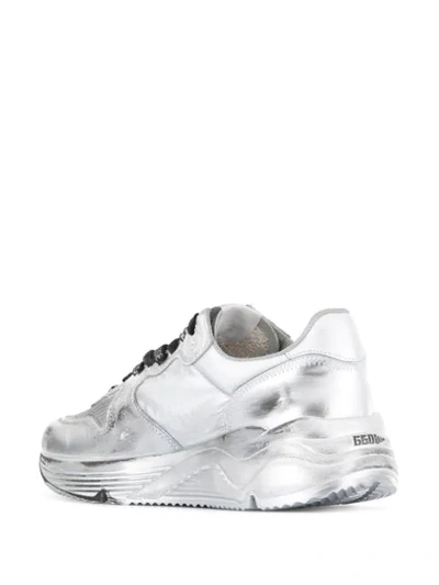 Shop Golden Goose Sneakers Mit Breiter Sohle - Silber In Silver