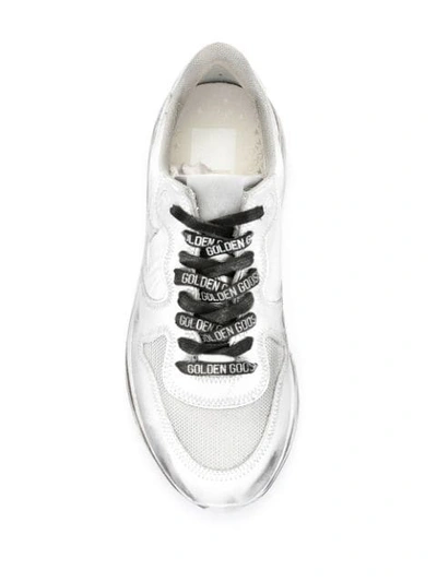 Shop Golden Goose Sneakers Mit Breiter Sohle - Silber In Silver