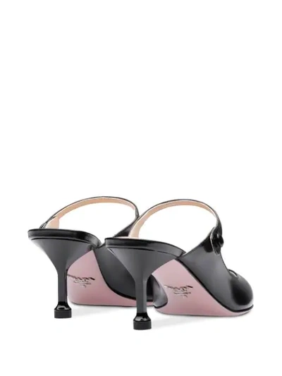 Shop Prada Slip-on Pointed Mules In Black