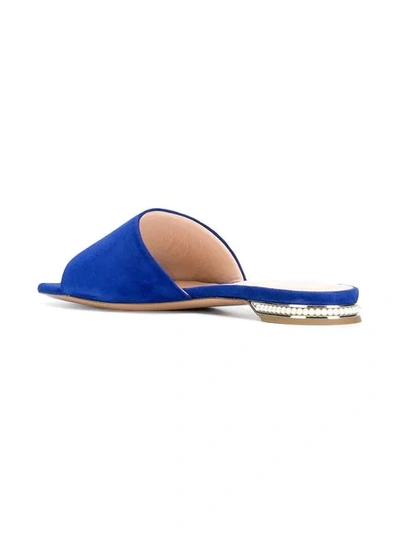 Shop Nicholas Kirkwood Casati Pearl Slides In Blue