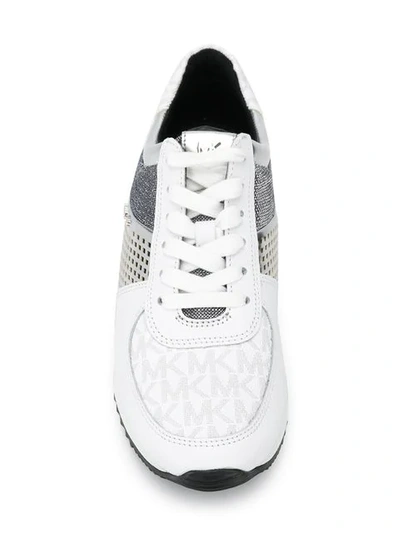 Shop Michael Michael Kors Allie Mesh Sneakers In White