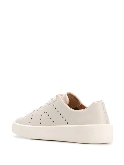 Shop Camper Perforated Detail Sneakers In Neutrals