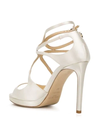 Shop Jimmy Choo Lance 100 Sandals In White