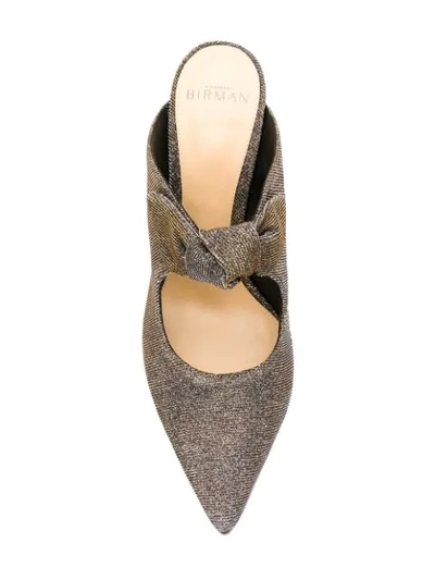 Shop Alexandre Birman Evelyn Fab 85 Mules In Silver