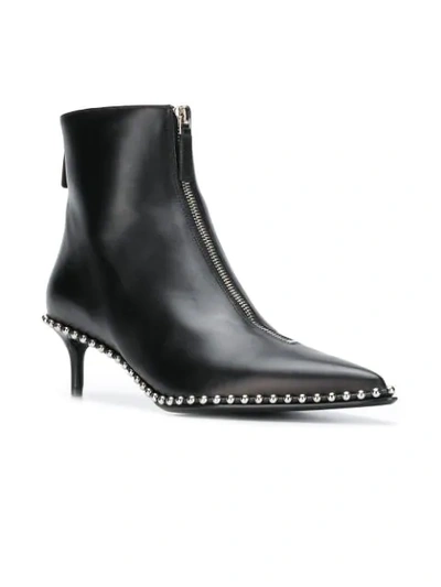 Shop Alexander Wang Studded Ankle Boots In 001 Black