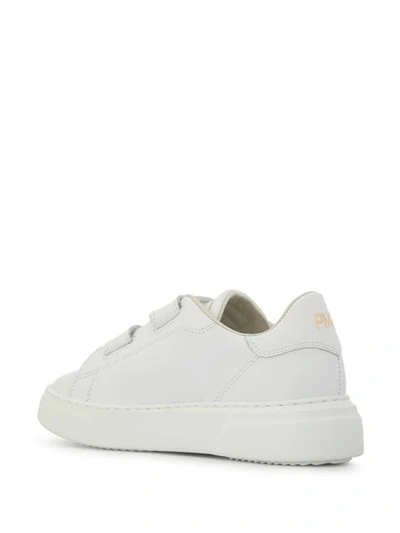 PHILIPPE MODEL TOUCH-STRAP LOW-TOP SNEAKERS - 白色