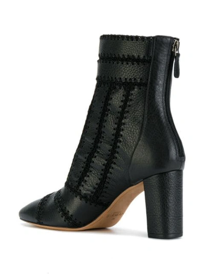 Shop Alexandre Birman Stitch Detail Ankle Boots - Black