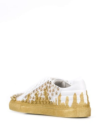 Shop Philipp Plein Low-top Studded Sneakers In White