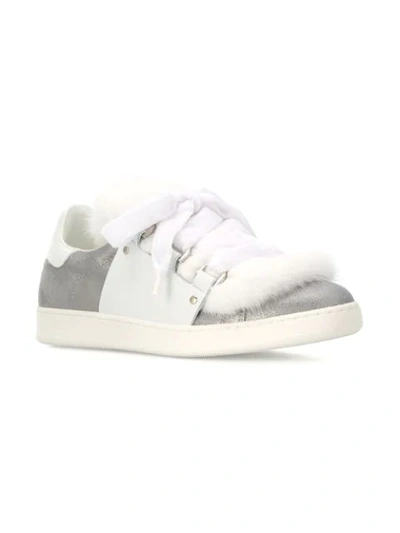 Shop Moncler Contrast Low-top Sneakers In White