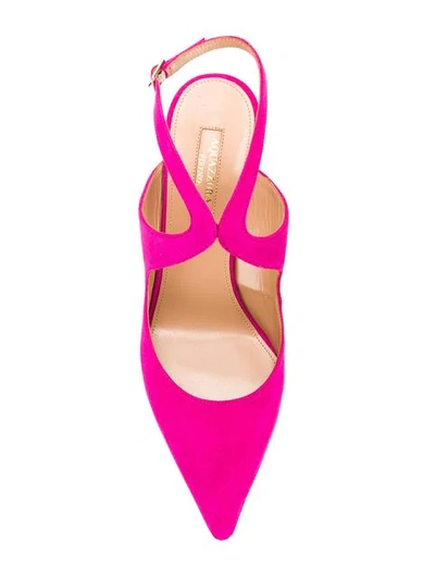 Shop Aquazzura Talana Pointed Pumps In Pink