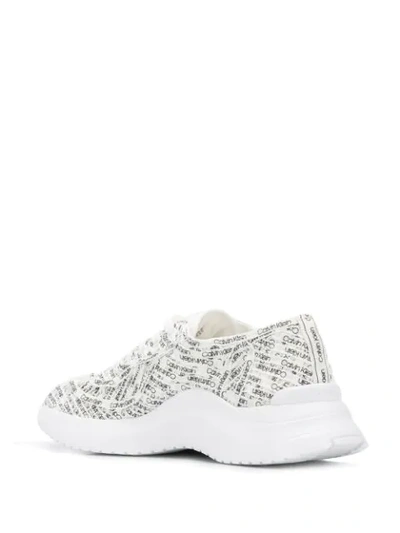 Shop Calvin Klein Logo Sneakers In White