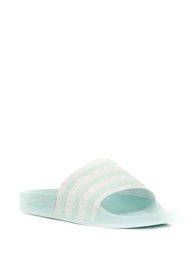 Shop Adidas Originals Adilette Sliders In Mint