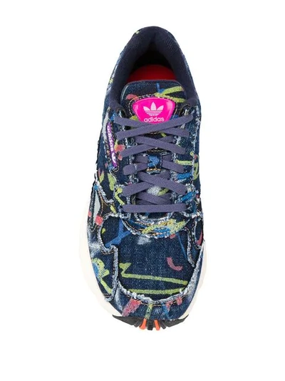 Shop Adidas Originals Falcon Sneakers In Blue