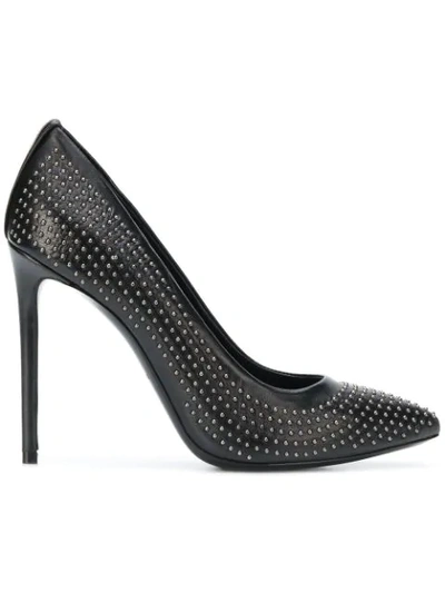 Shop Marc Ellis Studded Pointed Toe Pumps In Black