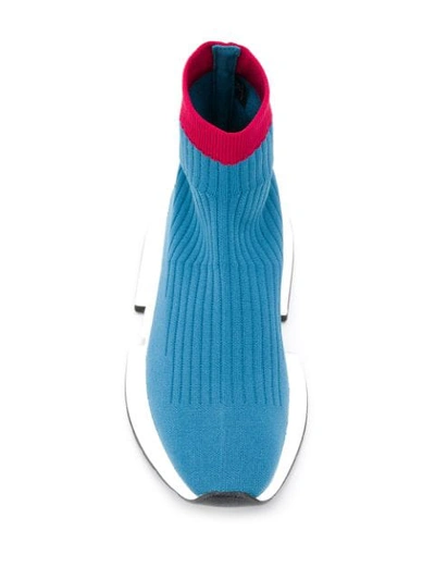 Shop Mm6 Maison Margiela Sock Runner Sneakers In Blue